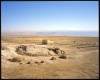 Paysage de la mer morte. Camp militaire.