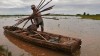 pêcheur de rizières. Campagne de Phnom Penh - Cambodge